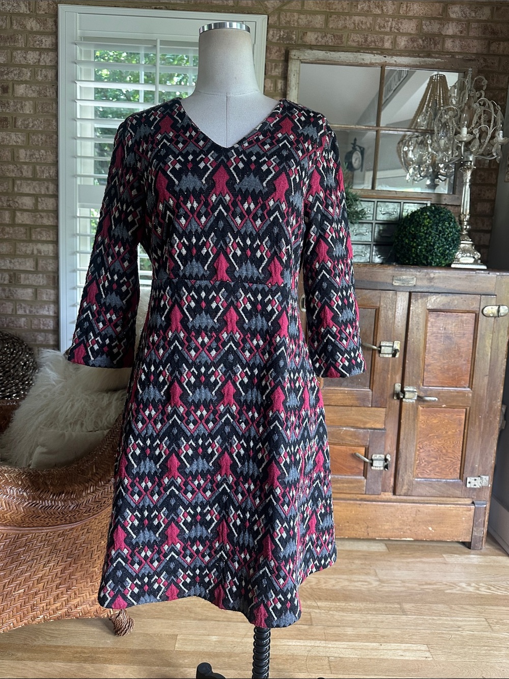 SANDRO FERRONE ROMA ITALY KNIT METALLIC DRESS LUXURY 46 US 10